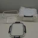 2 Pack Large Glass Storage Containers with Lids 85oz/10.5cup Big Airtight Glass Food Storage Containers for Rotisserie Chicken Watermelon Meal Prep, BPA Free, Freezer Dishwasher Oven Safe (gray)