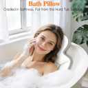 Full Body Bath Pillow for Bathtub, Thick Luxury Bathtub Cushion with Movable Lumbar Support and Laundry Bag, Bathtub Pillows for Head, Neck and Back Support, Bathtub Accessories for Women Spa Gift