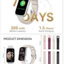 Fitness Trackers for Women/Men, Smart Watches for Women with Sport Activity Tracker, Fitness Watch with Heart Rate, Blood Oxygen Monitor, Sleep Tracker, IP68 Android Smart Watch with 4 Straps, Gift