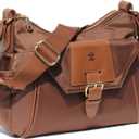 Crossbody Bags for Women Trendy Handbags Purses Travel Large Cross Body Bag (Brown)