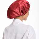 Silk Bonnet for Sleeping 2-Pack, Double Sided Adjustable Satin Cap for Curly Hair Women Men Unisex