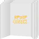 4 Pack Trifold Poster Board 36"x48" - White Foldable Corrugated Display Board, Tri fold Presentation Board, Extra Large Project Boards for School Projects, Science Fair, Graduation Exhibitions