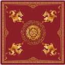 Red and Gold Chinese Dragon Mahjong Mat for Table 31.5x31.5 in, Traditional Red Chinoiserie Mahjong Table Mat Cover Anti Slip Noise Reduction for Mah Jong Card Board Tile Games