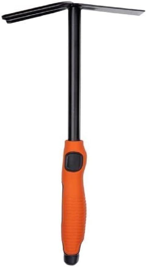 2 Pack BLACK+DECKER Rake with Hoe 30 cm - Gardening Tools - Growing and Weeding - Ergonomic Handle - Black/Orange 