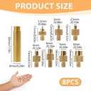 YENOVO Heat Set Insert Tool Kit for Threaded Inserts M2M8, 7 Pcs Solder Tips Compatible with Hakko FX-888D, Weller SP40NUS, 900M/T18, for Plastic Heat Press Threading 3D Printer Parts