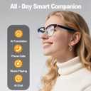 AI Translator Glasses, Smart Wireless Bluetooth Eyewear Supporting 140+ Languages & Accents, Two-Way Instant Translation for Business and International Travel, Built-in Speakers