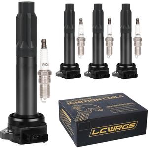 Set of 4 Ignition Coil Pack and Spark Plugs fits for 2010 2011 2012 Subaru Legacy Outback 2.5 H4 Coils Replaces# UF668 22433AA620