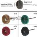 FPPO 58PCS Abrasive Buffing Polishing Wheel Set for Rotary Tools,Scouring pad Mini Brush Polishing kit with 3mm Shank,Power-Operated Abrasive Wheels(Mix 58pcs)