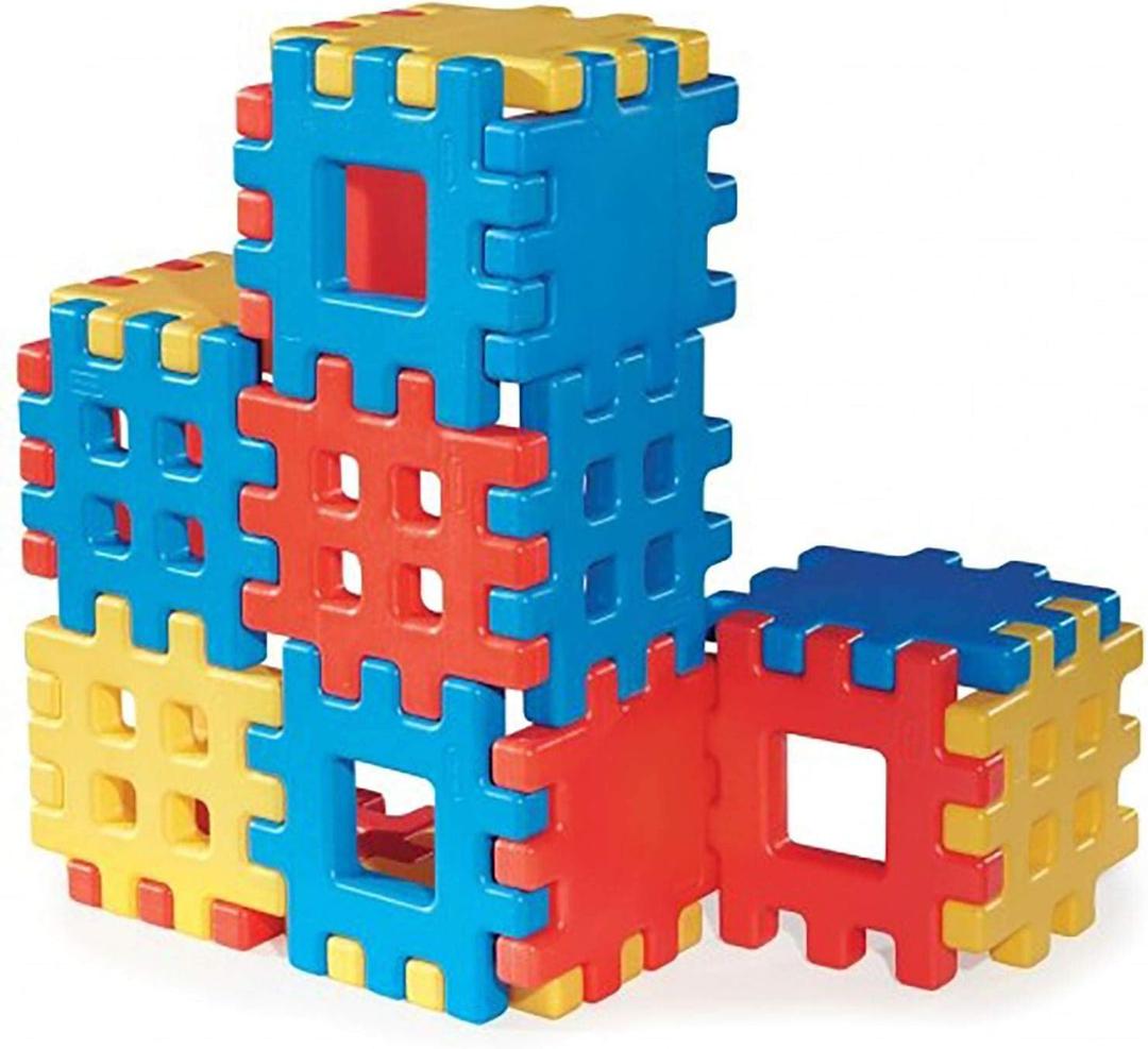 Little Tikes Big Waffle Block Set - 18 pieces, Blue/Red/Yellow, Small