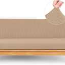 CHUN YI Jacquard Futon Cover Full Size Futon Mattress Cover Stretch Foldable Sofa Bed Covers Washable Futon Slipcover Fit for 6 to 8 Inches Sofa Cover (Camel) (Camel)