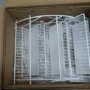 3-Tier Pull Down Spice Rack Organizer for Inside Cabinet Expandable Display Riser Shelf Seasoning Shelf (10.8IN/White)