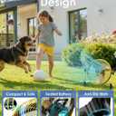 18'' Portable Battery Operated Fan, Cordless Camping Floor Fan Outdoor, Long Lasting Rechargeable Battery Powered Fan, 360 Tilt, USB Output, Wireless, for Home Gazebo Greenhouse Outside Gym