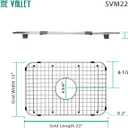 Serene Valley Sink Bottom Grid 22" X 13", Centered Drain with Corner Radius 2", SVM2213C