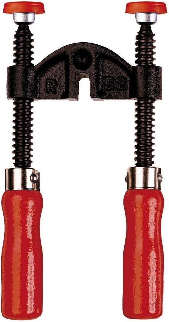 Bessey KT5-2 Edge clamp with two wooden handle, Black/Red/Silver