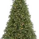 National Tree Company 7.5 ft Pre-Lit Jersey Fraser Fir Artificial Christmas Tree, 1,250 Clear Lights, 3,144 Tips, Includes Stand, Green