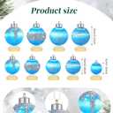 Poen 24 Pcs Christmas Balls Ornaments 3 Size Satin Silk Xmas Hanging Ball Decorations Luxury Shatterproof Christmas Tree Decor for Xmas Holiday Wedding Party Decoration(Teal)