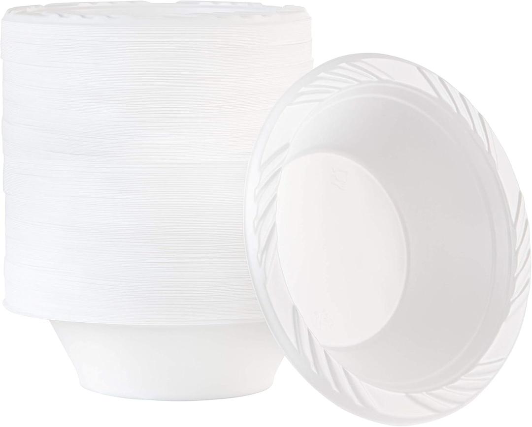 200 Count Disposable 12 ounce White Plastic Soup Bowls