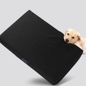 Veehoo Indestructible Dog Bed, 2025 Upgraded Chew Proof Dog Bed for Crate, Durable Chew Resistant XL Pet Bed with Hidden Zipper, Waterproof Inner Liner, Removable Washable Cover (Black)