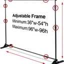 AkTop 8x8 ft Heavy Duty Backdrop Banner Stand Kit, Adjustable Photography Step and Repeat Stand for Parties, Portable Trade Show Photo Booth Background with Carrying Bag, 88