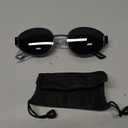 livho 2025 Trendy Oval Sunglasses - Stylish Polarized Shades for Everyday - Retro Metal Frames (Black/Black)