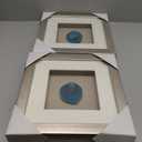 Huji Blue Agate Slice Shadow Box Wall Décor (2 Piece Set), 11.8h X 11.8w X 2d