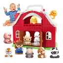 Toys for 1 2 3 Years Old Boys and Girls, Big Barn Playset with Farm Animal, Preschool Montessori Toy, Farm Playset with Big Red Barn & Farmer, Christmas & Birthday Gift Toy for Kids