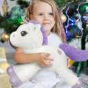 Big Unicorn Stuffed Animal Giant Stuffed Unicorn Plush, Soft Cute Pillow for Girls Kids, Christmas Birthday Gift, White 24"