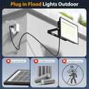 Onforu 300W Flood Lights Outdoor,30000lm Bright LED Work Light with Plug,Daylight White LED Stadium Lighrs,IP66 Waterproof Security Yard Lights for Yard Garage Stadium 2 Pack, normal