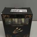 N9R 160pcs Gold Plastic Silverware - Gold Plastic Utensils Set - Tableware Flatware Kit 80 Forks, 40 Spoons, 40 Knives Disposable Cutlery Set for Party, Wedding, Birthday