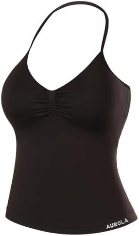AUROLA Women's Influence Longline Strappy Halter Workout Tank Top S