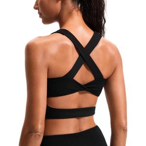 Sports Bras for Women Criss-Cross Back Padded Workout Tank Tops Medium Support Crop Tops for Women (Extra Large, Black) Sports Bras for Women Criss-Cross Back Padded Workout Tank Tops Medium Support Crop Tops for Women (Extra Large, Black)