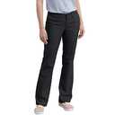 Dickies Women's Slim Fit Boot Cut Stretch Twill Pant, Black, 16 Long S