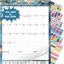 2025 Calendar, Wall Calendar 2025-2026 (17"x22") with Lines, Monthly Calendar from Jul 2025 to Dec 2026, 18 Month Vertical Large Monthly Family Calendar 2026 for Wall, Calendario 2026