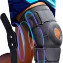 Sparthos Knee Brace - Relieves ACL, MCL, Meniscus Tear, Arthritis, Tendons Pain - Open Patella Design with Dual Hinges - Patellar Compression Support, Plus Size Fit - For Men and Women (XXX-Large)