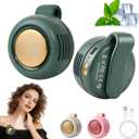 hepanio Portable Silent Mini Bladeless Fan Clip On,3 Speeds Clip-On Fans For Shirt,Small Clips Fanmini Whirlwind Fans For Waist Clips Suitable For Outdoor & Travel & Office (Green)