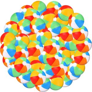 Tanlade 100 Pieces Inflatable Beach Ball Bulk 10 Inch Beach Balls Fun Pool Party Favors Pool Beach Balls Summer Birthday Water Game Toys