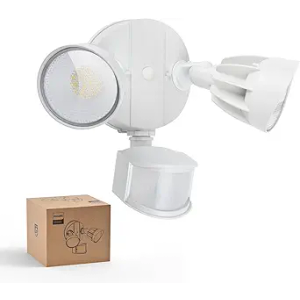 Philips 44W 4200 lm LED Security Light Outdoor w/PIR Motion Sensor, 5000K Daylight Flood Light, Waterproof, Dusk to Dawn, 2 Heads, 4 Modes