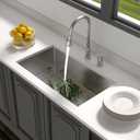 30 Kitchen Sink Undermount - Lordear 30 x 18 inch Undermount Sink 16 Gauge Stainless Steel Deep Single Bowl Under Counter Rectangular Handmade Sinks Basin