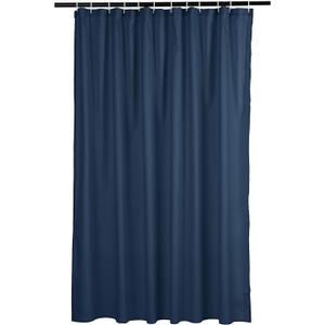 Amazon Basics Waffle Weave Shower Curtain, 72" x 72", Navy Blue