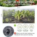 36pcs Garden Hoops for Raised Beds with Garden Netting, Rust-Free Fiberglass Greenhouse Hoops Grow Tunnel & Clips, Hoop House Support Frame for Row Cover & Plant Stakes for Vegetables
