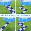 20Pcs Pool Drainage Mat,10.3" x 10.3"Above Ground Walkways, Pool Mat with Multiple Splicing Methods to Prevent Dirt from Entering The Pool,Interlocking Plastic Floor for Pools, Spas, Passways
