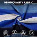 Lazy Daze Hammocks Cotton Fabric Double Hammock with 55" Spreader Bar, Portable Camping Hammock with Carrying Bag & Tree Straps for Patio, Backyard, Balcony, 450lbs Capacity, Blue