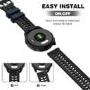 OVERSTEP 22mm Silicone Band Compatible for Garmin Vivoactive 4, Venu 3/2, Forerunner 265, 255, Samsung Gear S3 Frontire, Galaxy Watch 46mm/Watch 3 45mm Smart Watch, Replacement Quick Released Sport Watch Strap