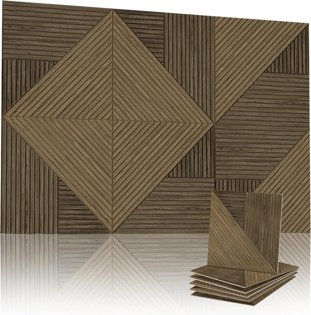 JaneTech Wall Panels, Acoustic Panels, Sound Absorbing Wall Art with Nano Glue for Recording and Home Studio, Office,Conference, Aurin Thread, 23.62 X 23.62 Inches