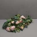 SOMYTING 2 Pack 13FT Flower Garland, Artificial Rose Vine Fake Flower Garland Silk Rose Peony Hanging Vine Faux Floral Garlands for Wedding Party Arch Table Wall Backdrop Decoration (Light Pink, 2 Pcs)