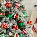 16 Pcs Traditional Classic Christmas Balls Ornaments for Xmas Tree, 80mm/3.15" Big Red and Green Christmas Decorations, Shatterproof Plastic Hanging Balls for Festivals Trees Decor