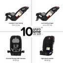 Diono Radian 3R, All-in-One Convertible Car Seat, Rear and Forward Facing, 10 Years 1 Car Seat, Slim Fit 3 Across, Black Storm, Manufacturing Date: 11-10-2025