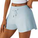 Sweat Shorts for Women - Athletic Workout Runing Dolphin Shorts with Pockets for Gym Lounge Summer (Blue, L)