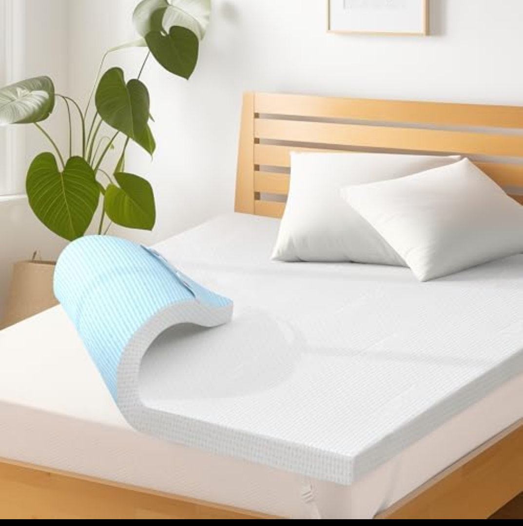 Subrtex Mattress Topper, Memory Foam Mattress Topper, Gel-Infused Memory Foam Topper for Side Stomach Sleepers, Breathable Bed Toppers (3 Inch, Cal King)