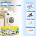 Shoe Washing Machine Bag Laundry Shoe Bag for Washer and Dryer Reusable 2pc Shoe Cleaning Bags for Sneakers 360 Deep Cleaning Machine for All Shoes Types With Self-locking Zipper